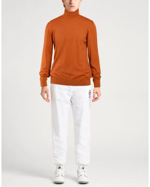 Alpha Studio Orange Turtlenecks for men