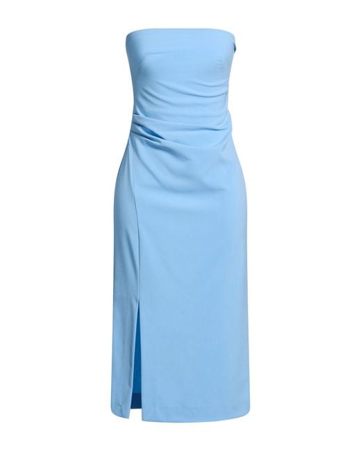Ottod'Ame Blue Sky Midi Dress Polyester, Viscose, Elastane, Nylon