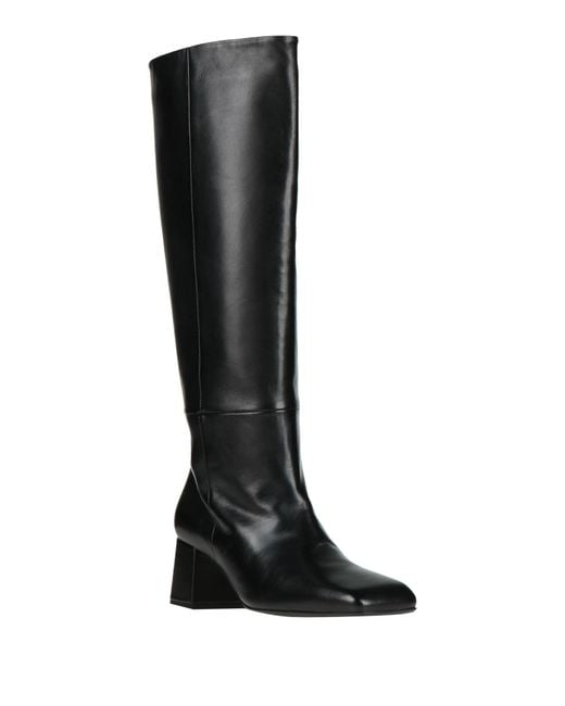 Anna F. Black Boot Leather