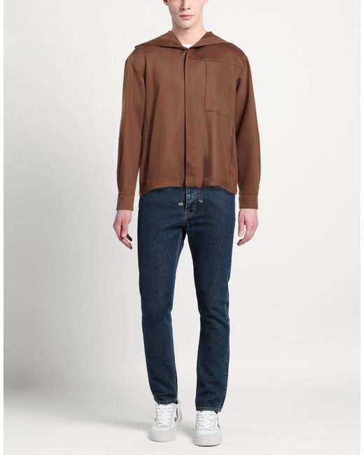 Costumein Brown Jacket Virgin Wool for men