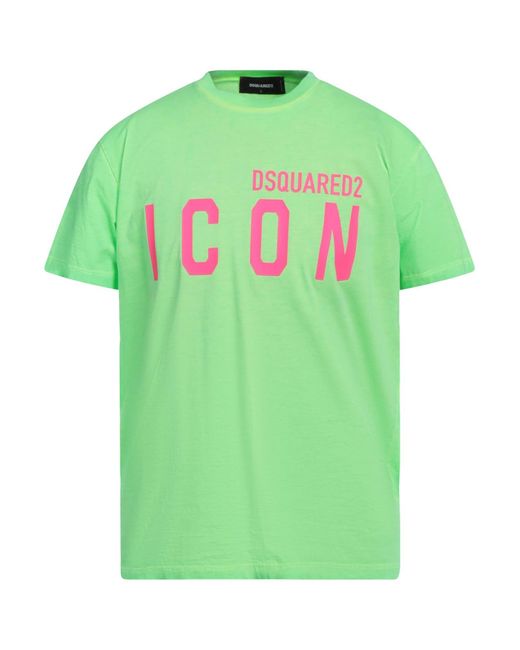 DSquared² Green T-Shirt Cotton for men