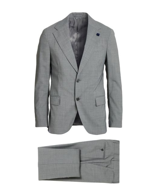 Lardini Gray Suit Wool, Polyester, Elastane for men