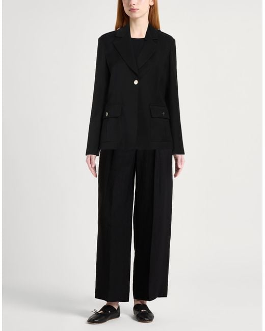 Cristinaeffe Black Blazer Polyester, Viscose, Elastane