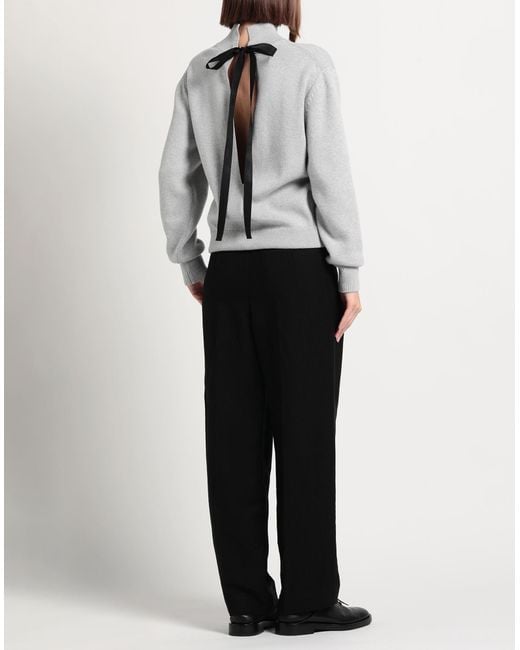 Fendi Gray Turtleneck Wool, Cashmere, Polyamide, Elastane