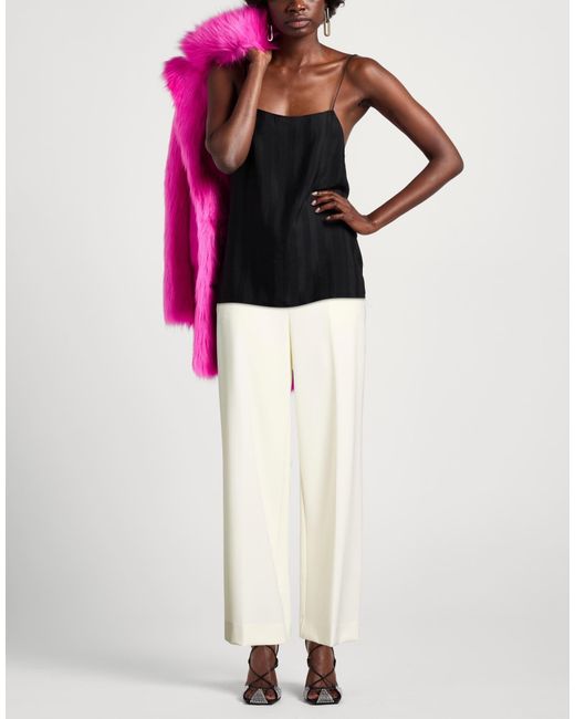 P.A.R.O.S.H. White Cream Pants Virgin Wool, Elastane