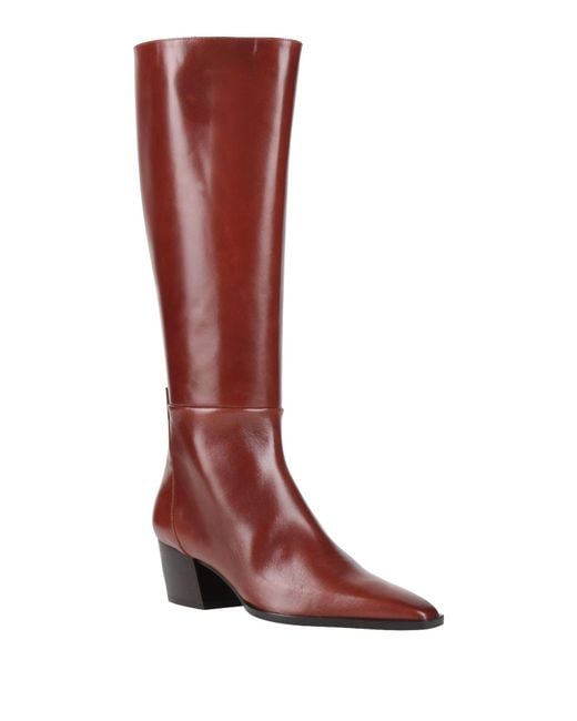Zinda Red Tan Boot Leather