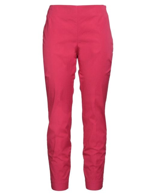 Maliparmi Red Pants Cotton, Elastic Fibres