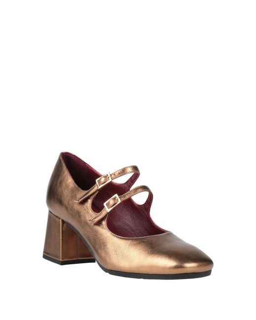 Walter Violet Brown Bronze Pumps Leather