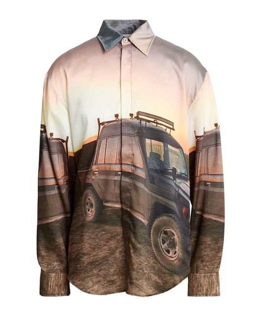 MSGM Brown Shirt for men