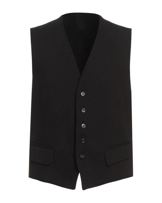 Brian Dales Black Tailored Vest Wool for men
