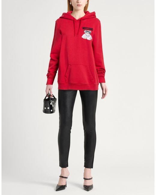 Moschino Red Sweatshirt Cotton