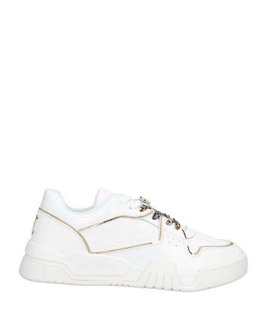 Just Cavalli White Sneakers Textile Fibers