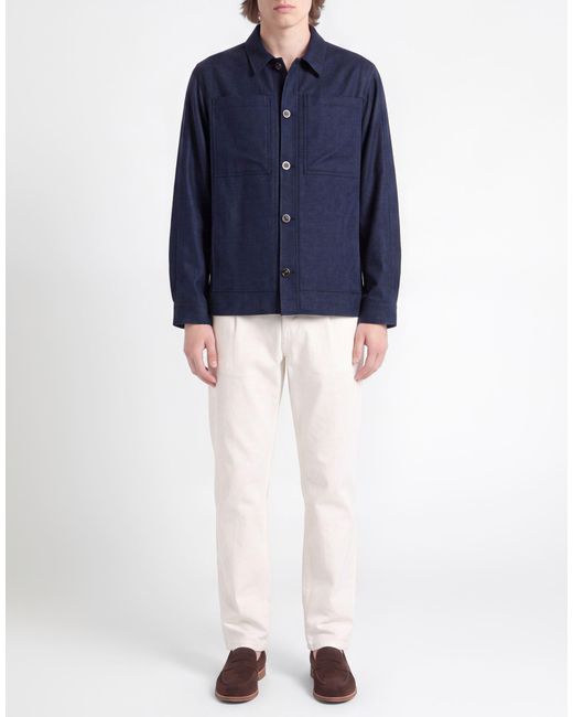 Boglioli Blue Jacket Virgin Wool for men