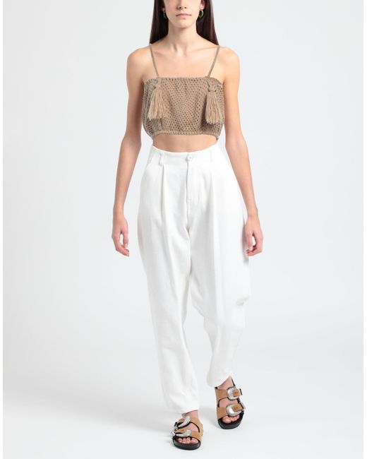 TU LIZE Natural Camel Top Acrylic, Wool