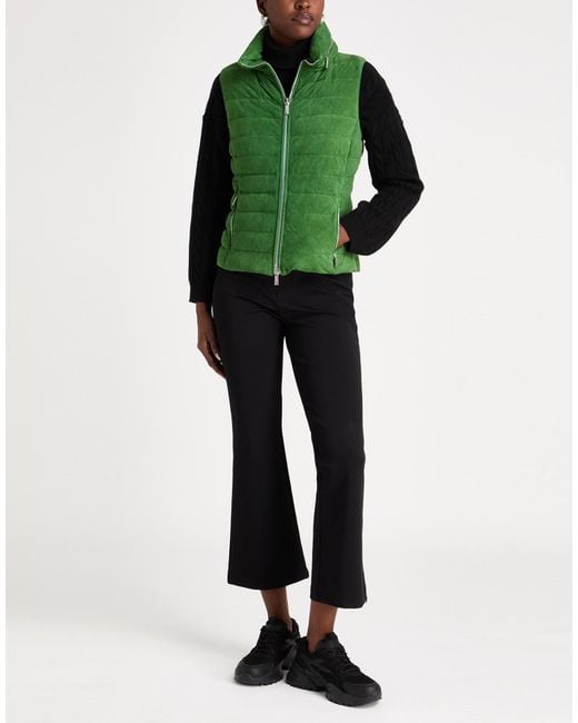 Moorer Green Vest Leather