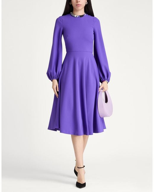 Emilio Pucci Purple Midi Dress Polyester, Elastane