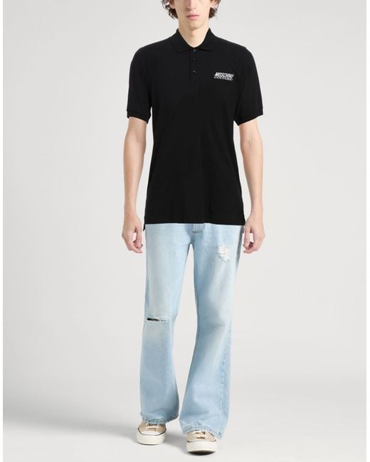 Moschino Black Polo Shirt Cotton for men