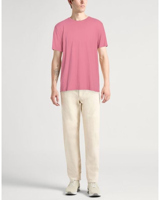 Fedeli Pink T-Shirt Cotton, Elastane for men
