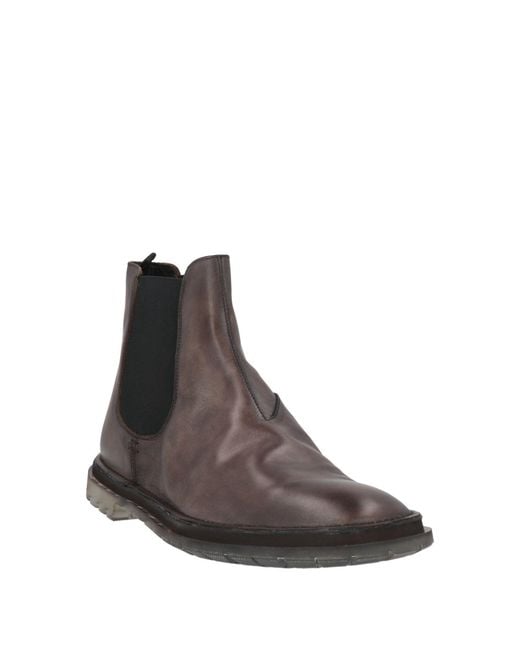 Premiata Brown Dark Ankle Boots Leather for men