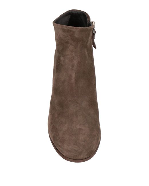 Pantanetti Brown Khaki Ankle Boots Leather
