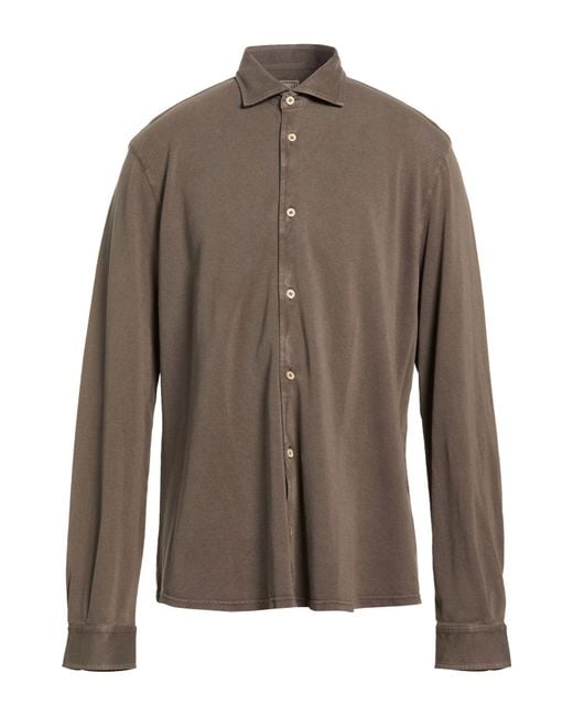Fedeli Brown Shirts for men