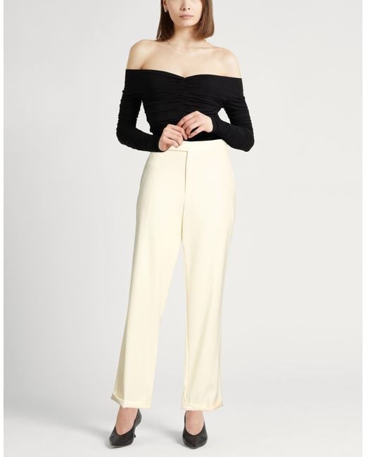 Lardini White Cream Pants Viscose, Pbt