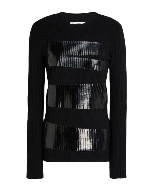 MM6 by Maison Margiela Black Sweater Virgin Wool, Polyamide