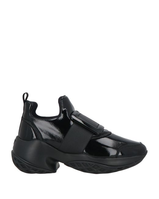 Roger Vivier Black Sneakers Leather, Textile Fibers