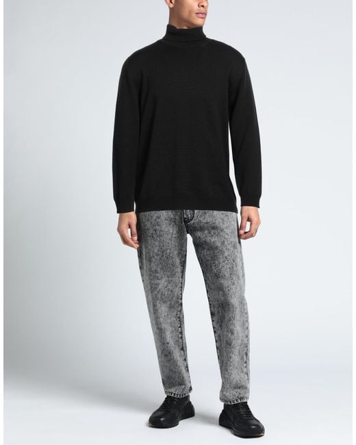 Roberto Collina Black Turtleneck for men