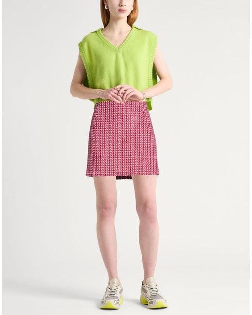 N°21 Red Mini Skirt Virgin Wool