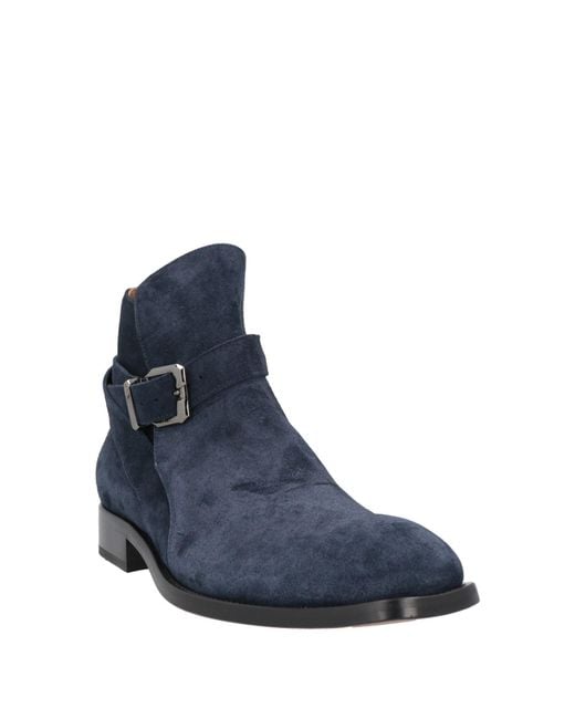 Versace Blue Midnight Ankle Boots Leather for men