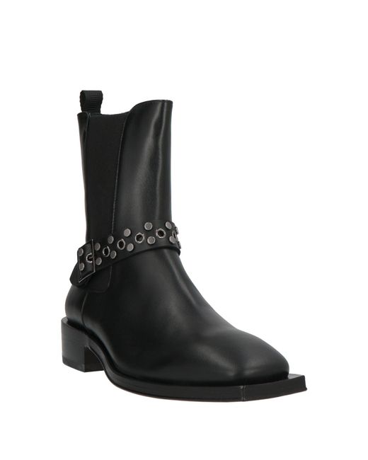 MICH SIMON Black Ankle Boots Calfskin for men