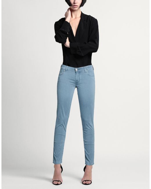 Jacob Cohen Blue Pants Cotton, Elastane