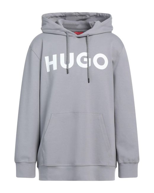 HUGO Gray Sweatshirt Cotton, Polyester for men