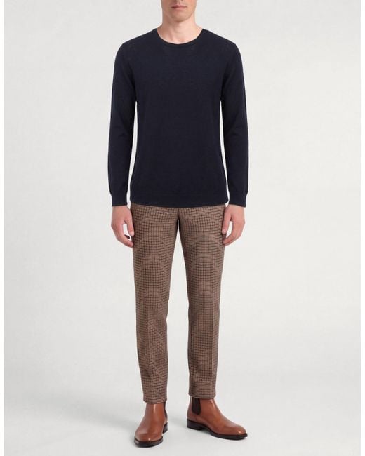 Crossley Blue Sweater Virgin Wool, Silk for men
