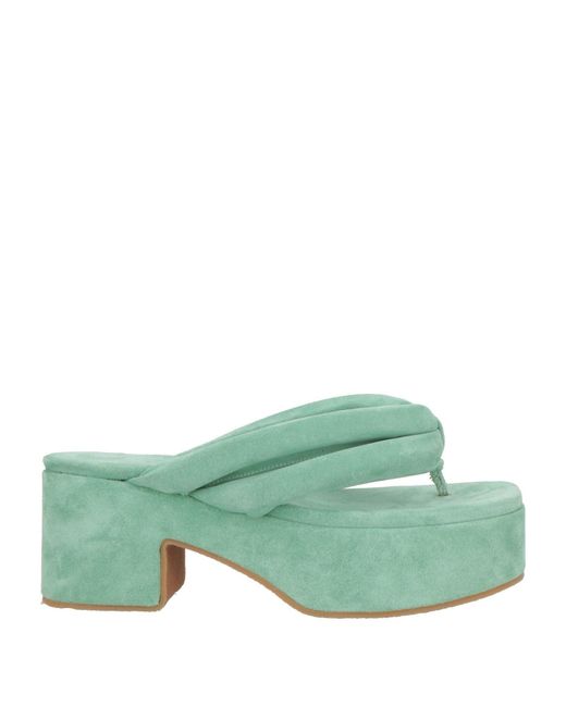 Dries Van Noten Green Thong Sandals