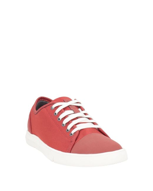 Clarks Red Sneakers Textile Fibers, Synthetic Material for men