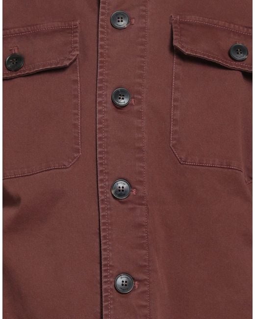 Drumohr Brown Chocolate Jacket Cotton, Elastane for men