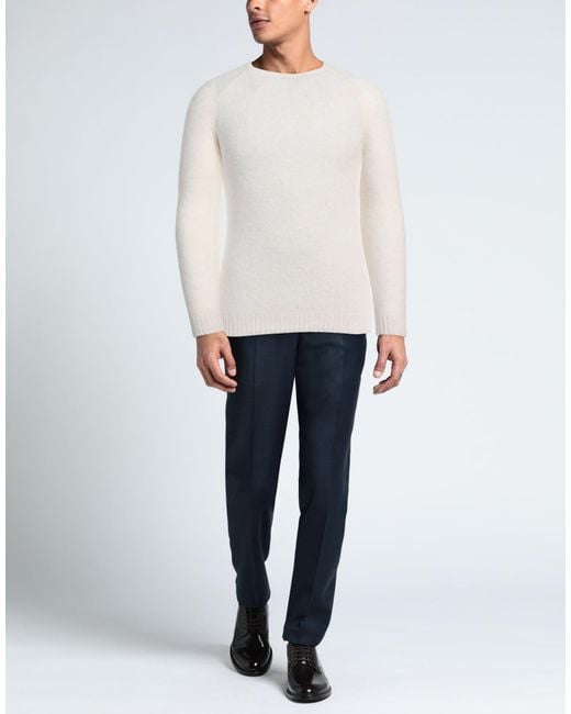 Messagerie White Ivory Sweater Alpaca Wool, Polyamide, Elastane for men