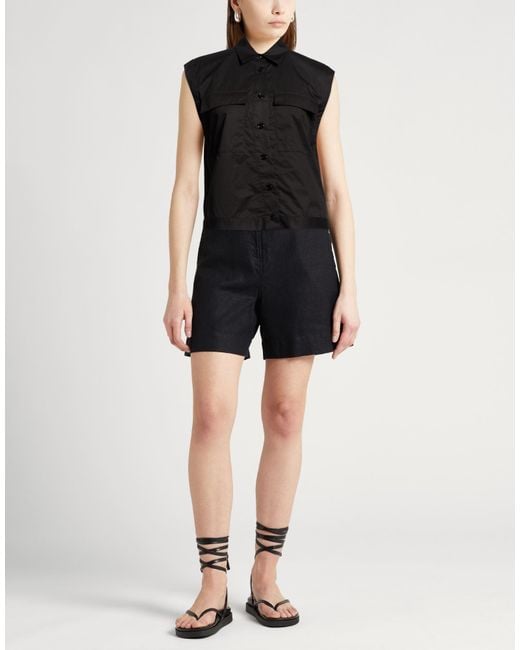 Peserico Black Shirt Cotton, Elastane