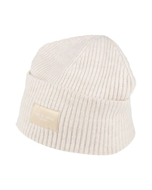 Rag & Bone White Hat Wool, Polyester, Elastane for men