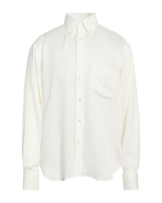 Tom Ford White Ivory Shirt Silk for men