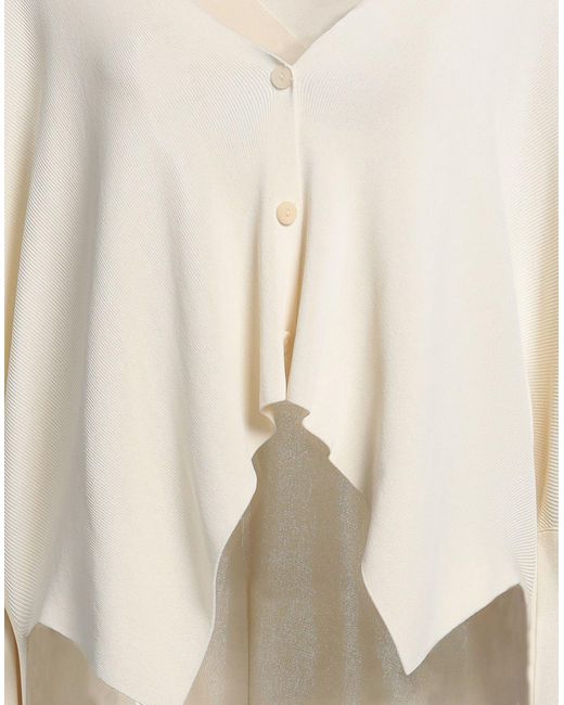 Isabel Benenato White Strickjacke