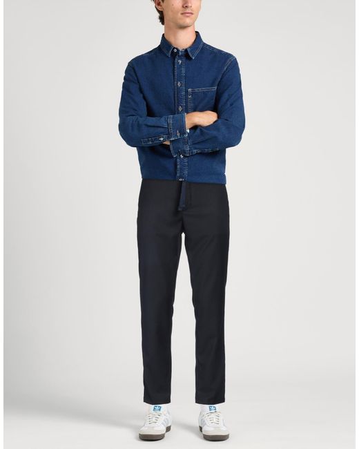 Harmont & Blaine Blue Pants Polyester, Viscose, Elastane for men