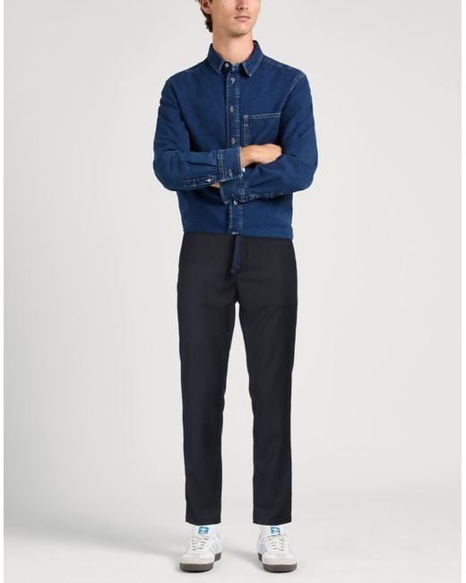 Harmont & Blaine Blue Pants Polyester, Viscose, Elastane for men