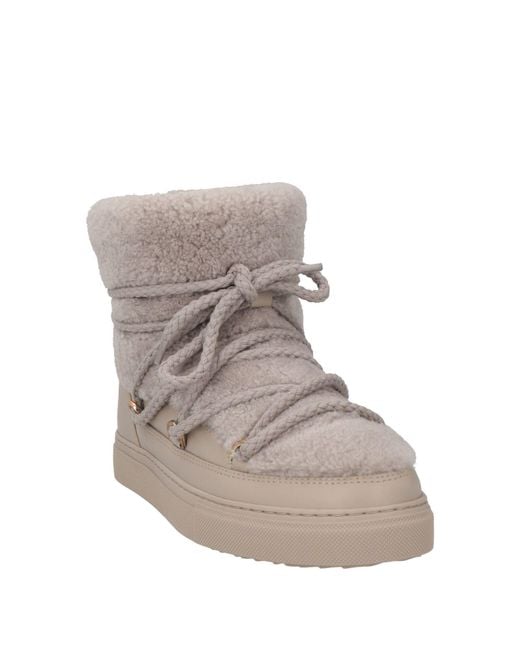Inuikii Gray Light Ankle Boots Leather