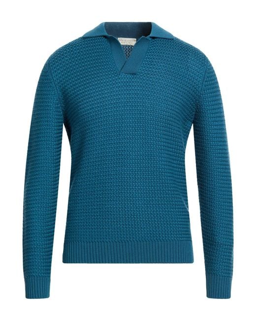 FILIPPO DE LAURENTIIS Blue Sweater Merino Wool for men