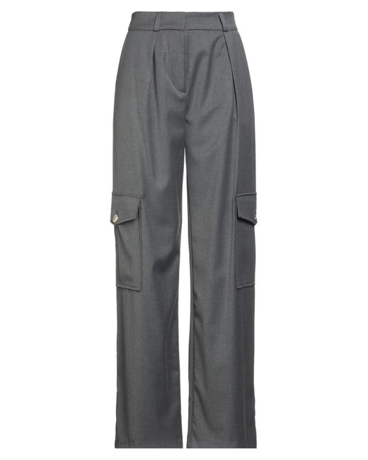 Cristinaeffe Gray Pants Polyester, Viscose, Elastane