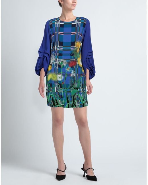 Roberto Cavalli Blue Mini Dress
