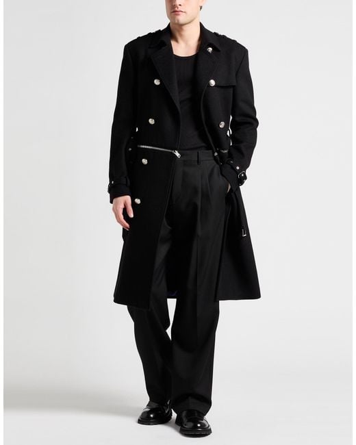 Les Hommes Black Coat for men